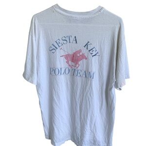 Vintage Siesta Key Polo Team Tee Shirt 1982 Adult Size Large